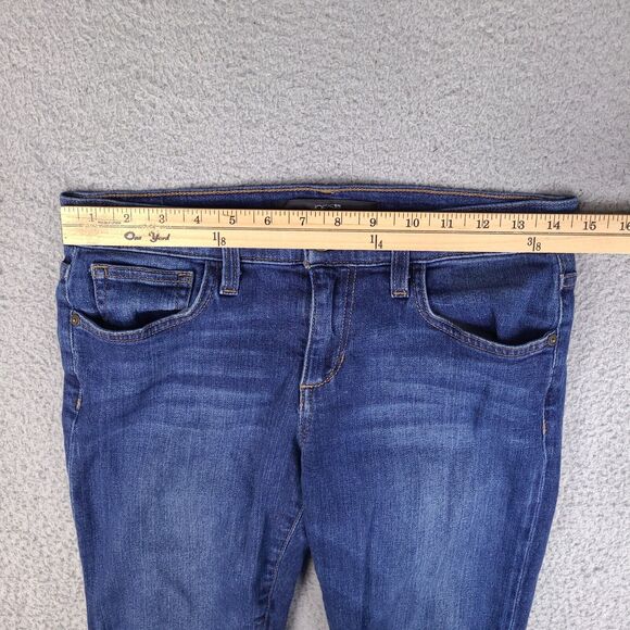 Joe's Jeans Womens Size 27 Blue Cuffed Cropped‎ Cotton Blend Stretch Low Rise - Picture 11 of 15